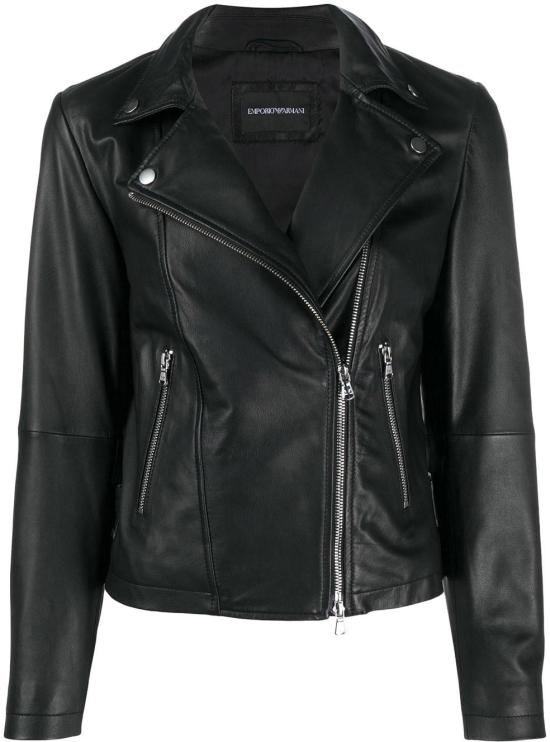26SS 엠포리오 아르마니 가죽 자켓 0NB60P02P07999 BLACK