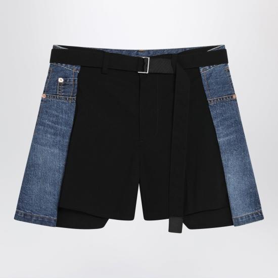 26SS 사카이 데님 숏팬츠 26 08435DE Black