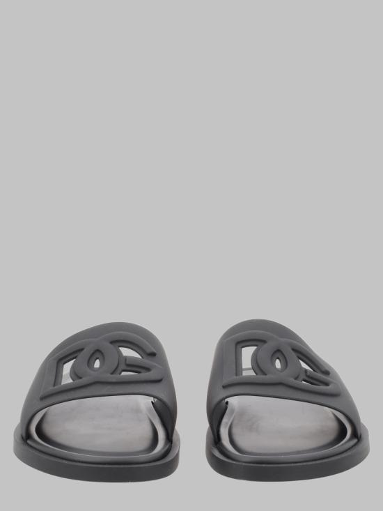 26FW 돌체앤가바나 러버 비치웨어 슬리퍼 CS2215 AN99480999 BLACK