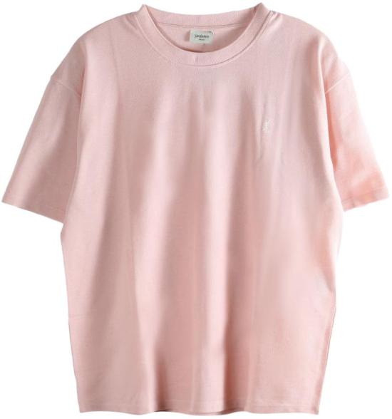 26SS 생로랑 반팔 티셔츠 832941Y37HC5631 PINK
