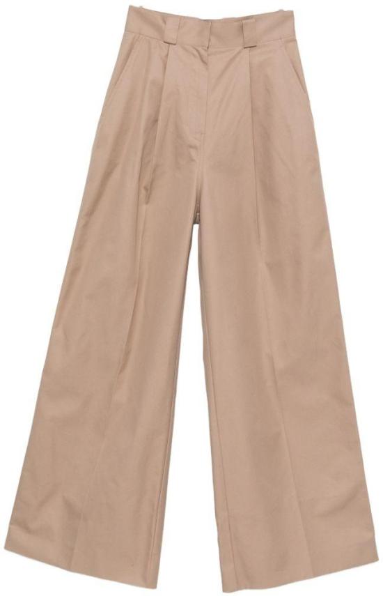 26SS 발렌시아가 하이웨스트 플리츠 팬츠 872311TKP079577 BEIGE