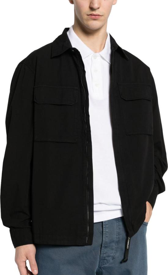 26SS 씨피 컴퍼니 오가닉 개버딘 지퍼 렌즈 오버셔츠 20CMOS156A110143G999 BLACK - C.P. COMPANY