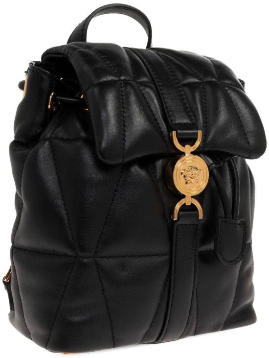 26SS 베르사체 클레이오 퀼티드 나파 백팩 10222081A129751B00V BLACK - VERSACE