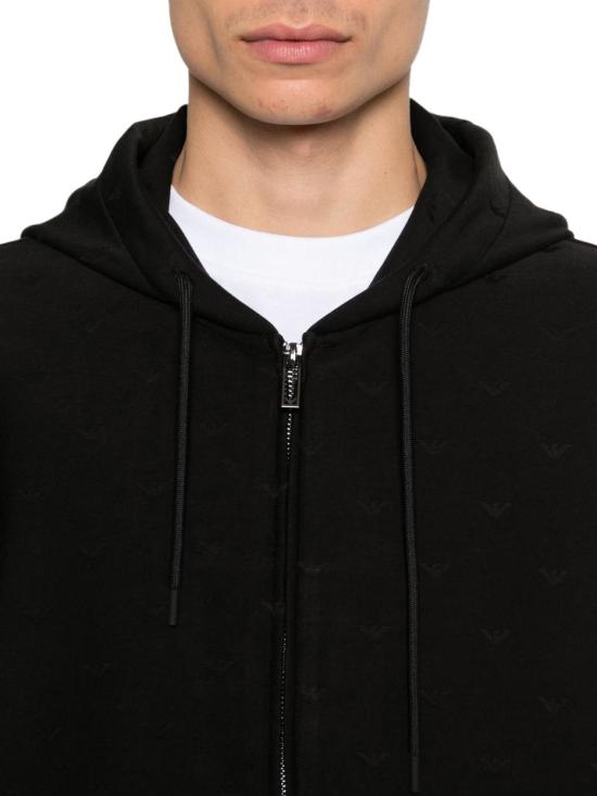 26SS 엠포리오 아르마니 후드 티셔츠 EM004867AF13700FC322 BLACK - EMPORIO ARMANI