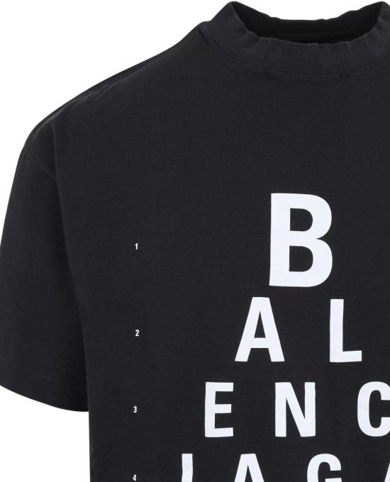 25SS 발렌시아가 옵틱컬 오버사이즈 티셔츠 811688TRVU69034 BLACK - BALENCIAGA
