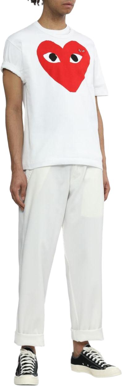 25FW 꼼데가르송 반팔 티셔츠 AXT026D1 WHITE - COMME DES GARCONS