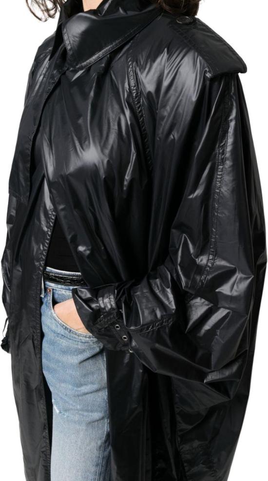  생로랑 트렌치 코트 747050Y5F651000 BLACK - SAINT LAURENT