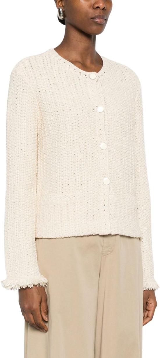 26SS 엠포리오 아르마니 가디건 EW002970AF22478U1058 WHITE - EMPORIO ARMANI