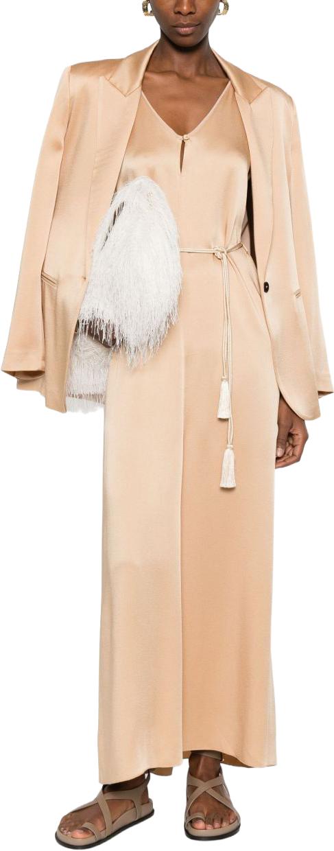 26SS 포르테포르테 롱 원피스 14554MYDRESSPAGLIERINO BEIGE - FORTE FORTE