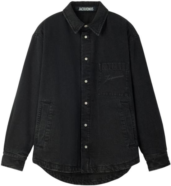 25FW 자크뮈스 라 슈미즈 불랑제 퍼프 오버셔츠 OUM00115AD00019990 BLACK