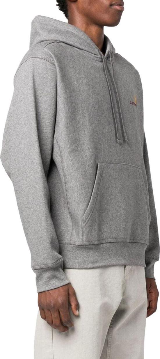 25FW 칼하트 후드 아메리칸 스크립트 스웨트셔츠 I028279V6XX GREY - CARHARTT