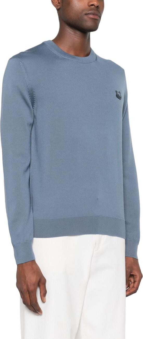 25SS 메종키츠네 볼드 폭스 헤드 패치 레귤러 MM00815KT10360075 BLUE - MAISON KITSUNE