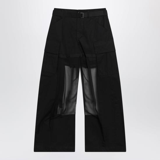 26SS 사카이 스트레이트 팬츠 26 08441CO Black