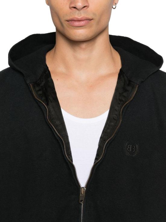 25FW 발렌시아가 후드 집업 자켓 839072TPM141000 BLACK - BALENCIAGA