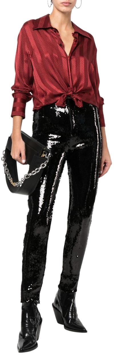  이자벨마랑 가죽 팬츠 PA230222H031IMADILIO01BK BLACK - ISABEL MARANT