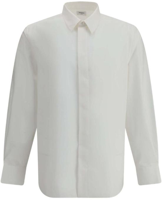 25FW 생로랑 긴팔 셔츠 826821Y2M039000 WHITE