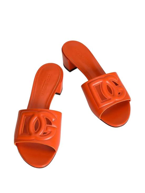 26FW 돌체앤가바나 DG 로고 카프스킨 슬라이더 CR1755 AY32980244 Orange - DOLCE & GABBANA