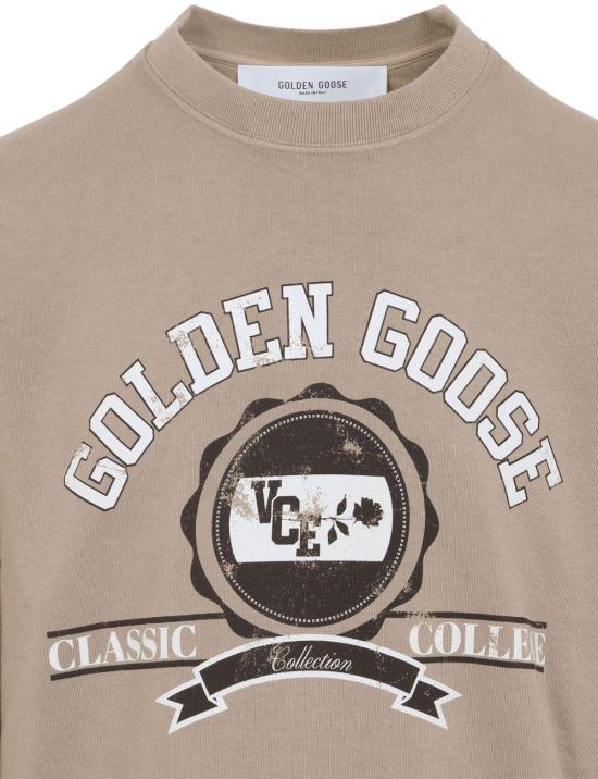 25FW 골든구스 앞면 프린트 코튼 스웨트셔츠 GMP01223P00214415200 BEIGE - GOLDEN GOOSE