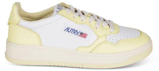 26SS 오트리 메달리스트 로우 레더 스니커즈 AULWWB63 YELLOW