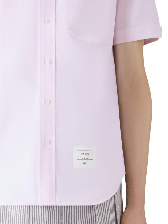 26SS 톰브라운 옥스포드 숏 슬리브 셔츠 MWS239EF0313680 PINK - THOM BROWNE