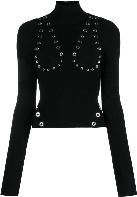  오프화이트 터틀넥 OWHF049F23KNI0011000 BLACK