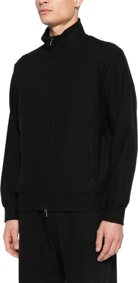 26FW 엠포리오 아르마니 집업 니트 EM004534AF13700FC293 BLACK - EMPORIO ARMANI