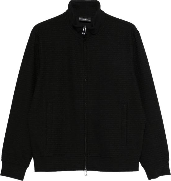 26FW 엠포리오 아르마니 집업 니트 EM004534AF13700FC293 BLACK