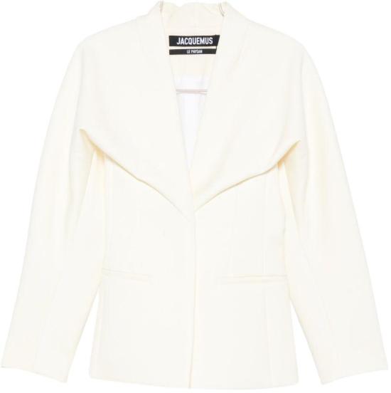 26SS 자크뮈스 르 페이산 숄 칼라 자켓 JAW00133AW00733110 WHITE