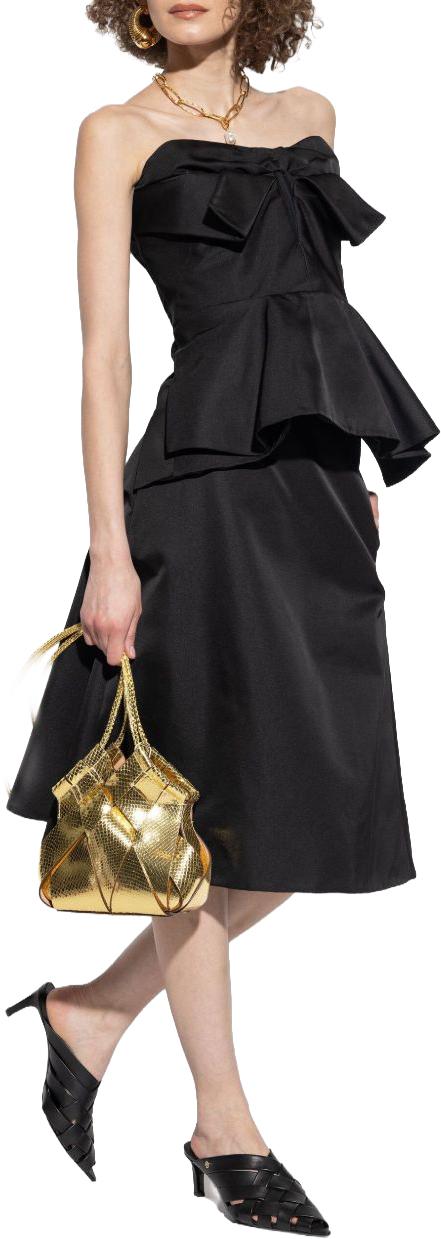 25FW 알렉산더 맥퀸 미디 스커트 832556QEAGH1000 BLACK - ALEXANDER MCQUEEN