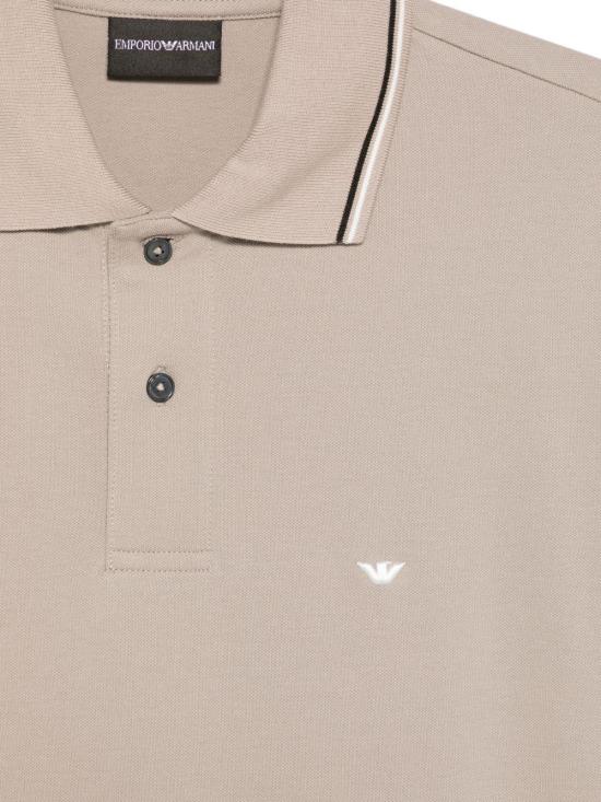 26SS 엠포리오 아르마니 폴로 티셔츠 EM004607AF23090U8049 TAUPE - EMPORIO ARMANI