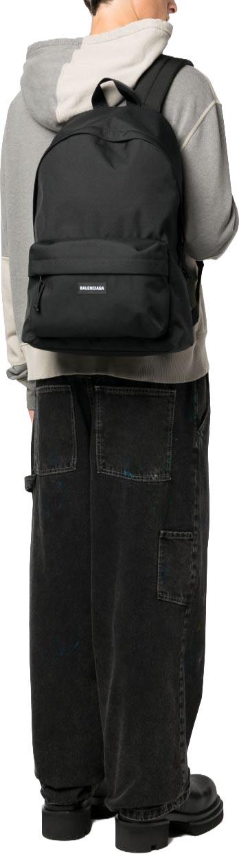 26SS 발렌시아가 로고 패치 익스플로러 백팩 5032212VZ371000 BLACK - BALENCIAGA