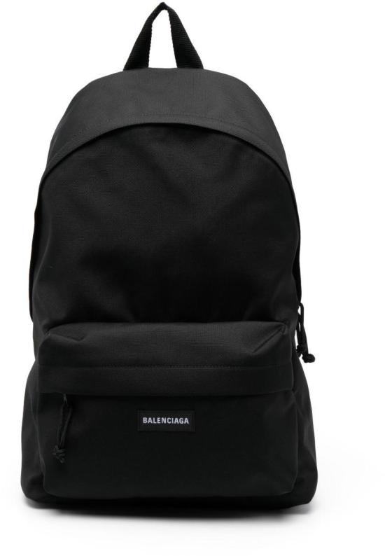 26SS 발렌시아가 로고 패치 익스플로러 백팩 5032212VZ371000 BLACK