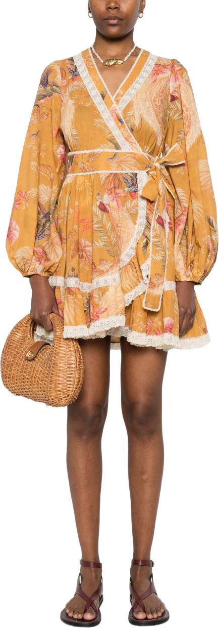 25FW 짐머만 숏 원피스 3245DSS253MTDPFL YELLOW - ZIMMERMANN