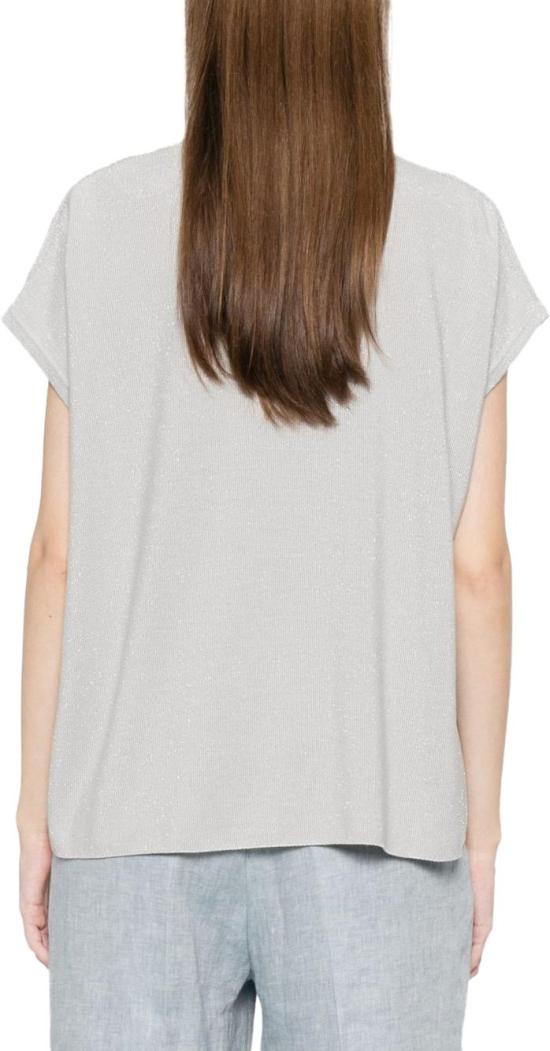 26SS 파비아나 필리피 민소매 티셔츠 MAD276F486M2208200 GREY - FABIANA FILIPPI
