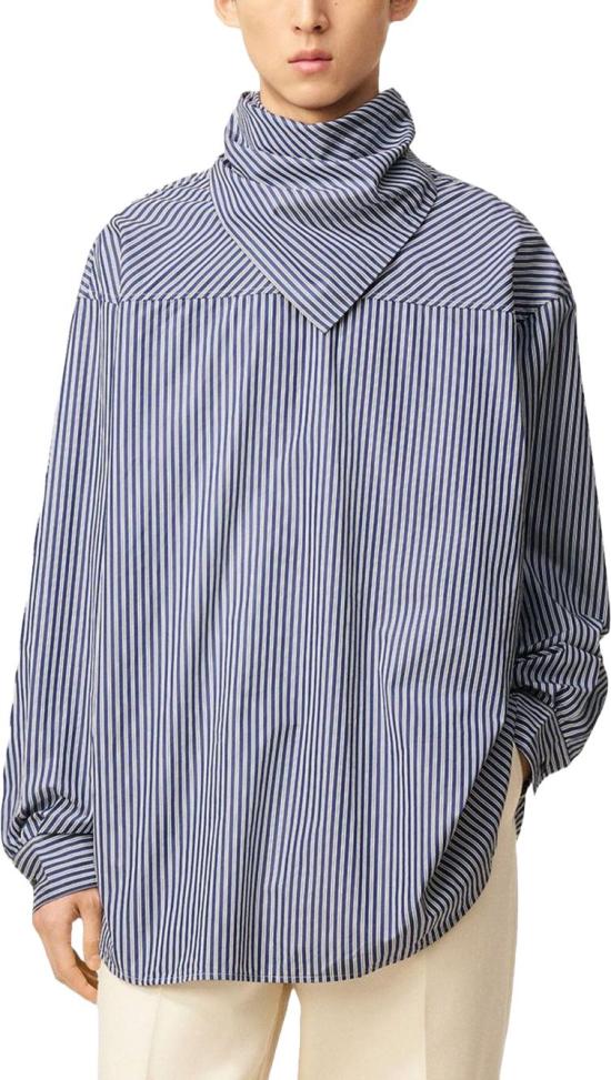 25FW 아미 울 롱 슬리브 반다나 블라우스 UTP801DCO01334901 BLUE - AMI