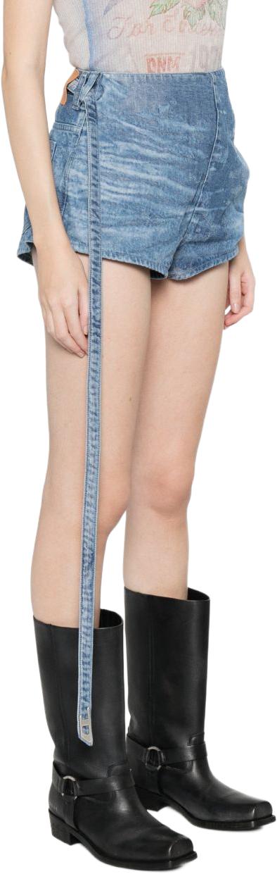 26SS 디젤 드-드렉사-Fsi1 쇼츠 인 새틴 데님 A2377009P2301 BLUE - DIESEL