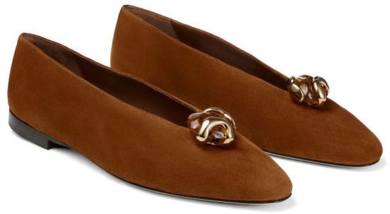26FW 지미추 플랫 슈즈 MARGOTFLATBSBTANAMBER BROWN - JIMMY CHOO