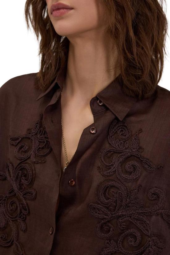 26SS 에르마노 피렌제 셔츠 D48EK029E37MF190 BROWN - ERMANNO FIRENZE