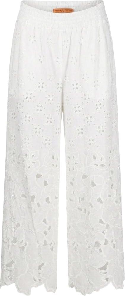 26SS 에르마노 설비노 팔라초 팬츠 D484P603QYD10602 WHITE