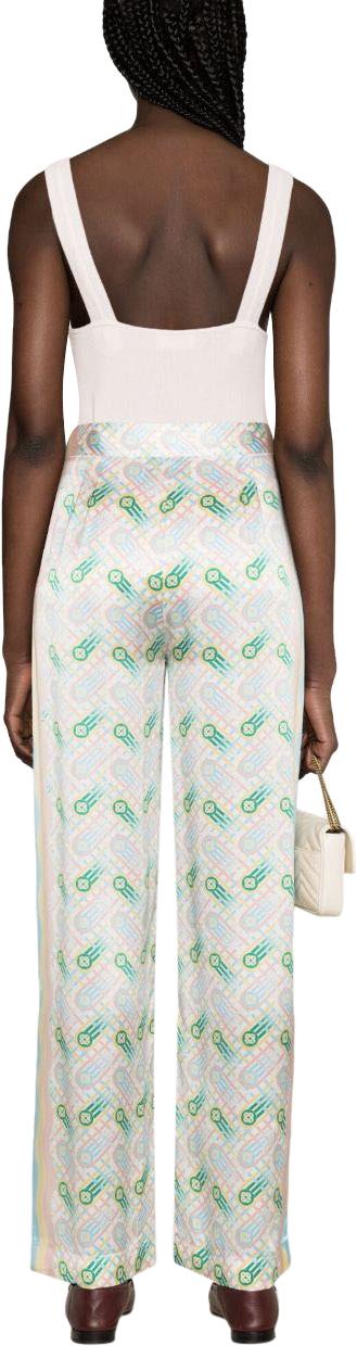  카사블랑카 팔라초 팬츠 WPS24TR15201PINGPONGPRINT WHITE - CASABLANCA