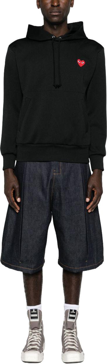 26SS 꼼데가르송 후드 티셔츠 AXT174D1 BLACK - COMME DES GARCONS