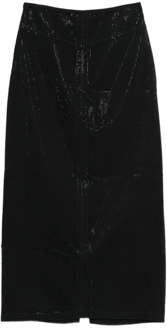 26SS 엠포리오 아르마니 롱 스커트 EW003492AF21084UC001 BLACK - EMPORIO ARMANI