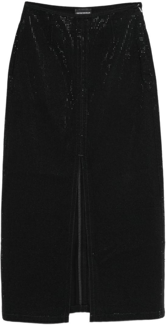 26SS 엠포리오 아르마니 롱 스커트 EW003492AF21084UC001 BLACK
