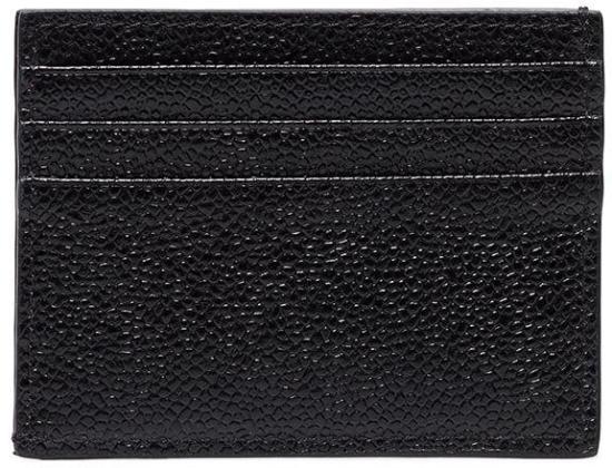 26FW 톰브라운 페블 그레인 레더 스트라이프 노트 카드 홀더 MAW031L00198001 BLACK - THOM BROWNE