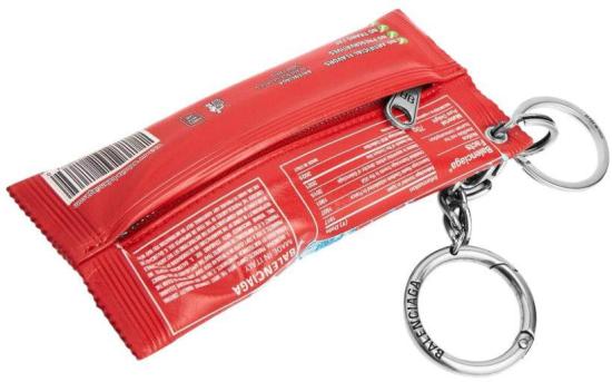 26SS 발렌시아가 스낵 파우치 키체인 참 8475072AB636543 RED - BALENCIAGA