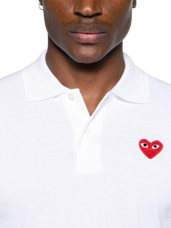 25FW 꼼데가르송 폴로 티셔츠 AXT0065 WHITE - COMME DES GARCONS