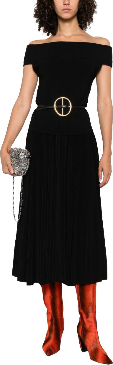 26SS 노마카말리 롱 스커트 KK225SPLQ42001 BLACK - NORMA KAMALI