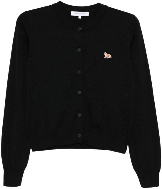 26SS 메종키츠네 베이비 폭스 메리노 레귤러 가디건 PW00502KT1181P199 BLACK