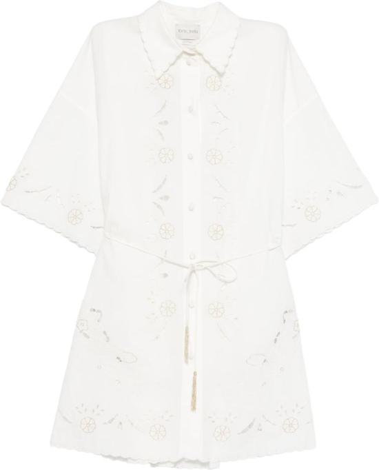 26SS 포르테포르테 숏 원피스 14847MYDRESSCRYSTAL WHITE