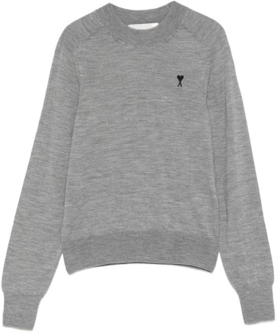 26SS 아미 스몰 하트 로고 울 니트 FKS867KN00390504 GREY